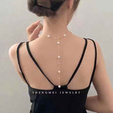 Convertible Pearl Lariat Necklace | Front - to - Back Glam, Timeless Versatility