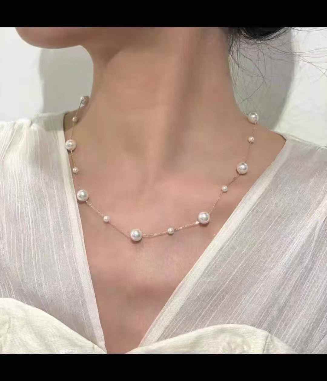 Convertible Pearl Lariat Necklace | Front - to - Back Glam, Timeless Versatility