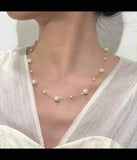 Convertible Pearl Lariat Necklace | Front - to - Back Glam, Timeless Versatility