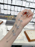 S925 Sterling Silver Laser - Etched Clover Bracelet | Lucky Charm Elegance