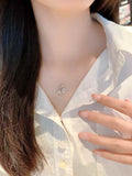 925 Silver, Natural Chalcedony | Coin Ping An Kou Necklace