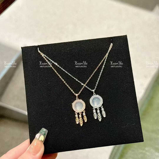 925 Silver, Chalcedony | ✨ Cried over how beautiful these two dreamcatcher necklaces are!