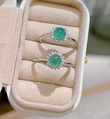 925 Silver, Artificial Diamonds, Jadeite | 💍 Found a treasure! This pair of jadeite rings is stunningly beautiful beyond belief～