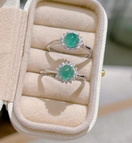 925 Silver, Artificial Diamonds, Jadeite | 💍 Found a treasure! This pair of jadeite rings is stunningly beautiful beyond belief～