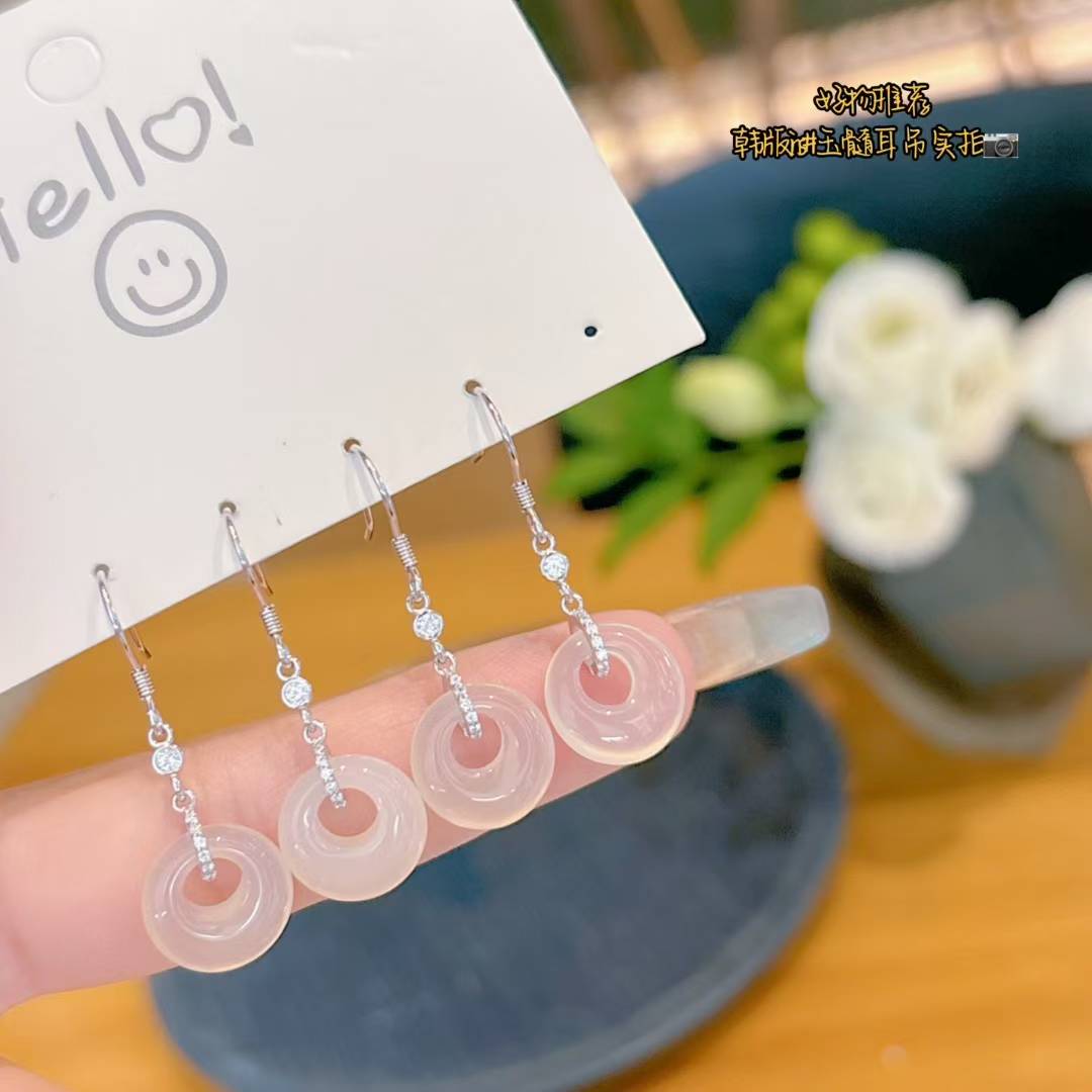 925 Silver, Chalcedony | 💖 Korean-Style Donut Ear Cuffs Are Here～