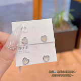 925 Silver, White Chalcedony | 💎 Korean-Style Cool Ethereal Stud Earrings Are Here ✨