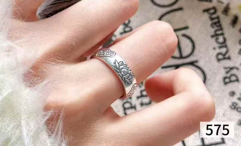 S925 Sterling Silver Lotus Ring | Prosperity - Inspired Auspicious Design