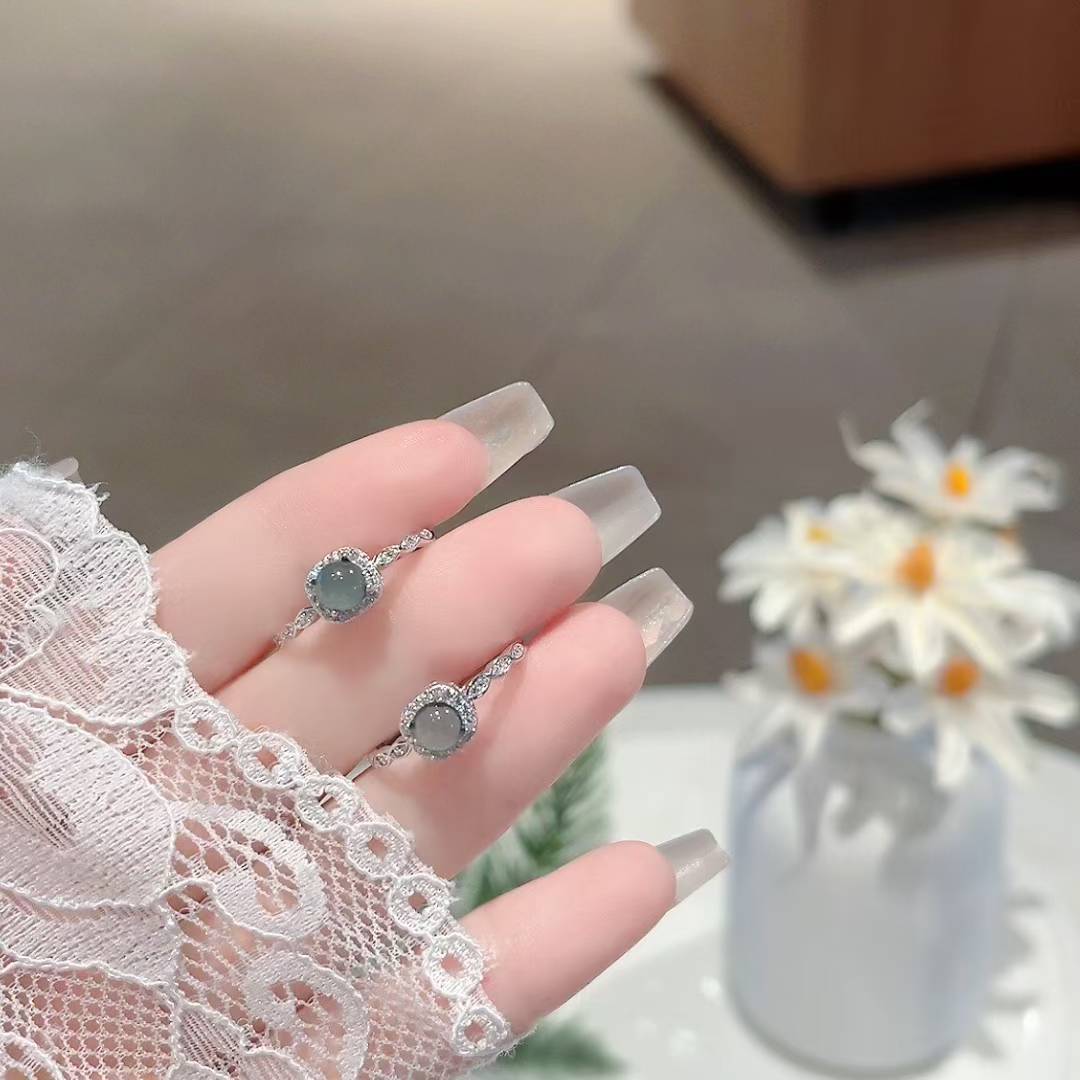 925 Silver, Jadeite, Artificial Diamonds | 💎 I’m absolutely captivated by the beauty of this jadeite ring collection!