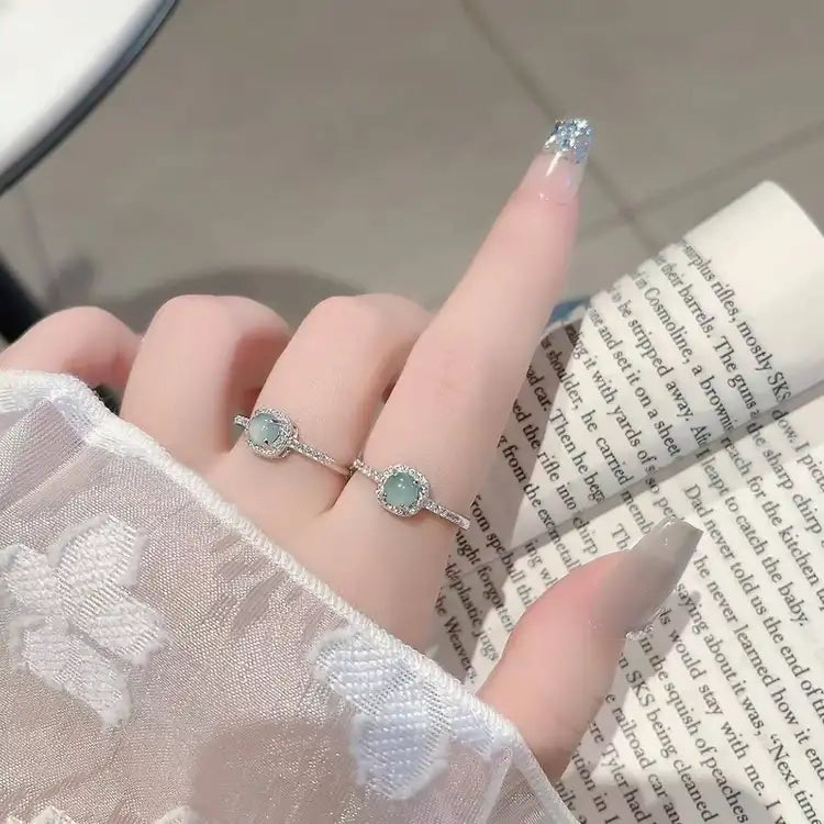 925 Silver, Jadeite, Artificial Diamonds | 💎 I’m absolutely captivated by the beauty of this jadeite ring collection!