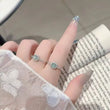 925 Silver, Jadeite, Artificial Diamonds | 💎 I’m absolutely captivated by the beauty of this jadeite ring collection!