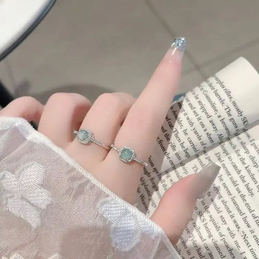 925 Silver, Jadeite, Artificial Diamonds | 💎 I’m absolutely captivated by the beauty of this jadeite ring collection!