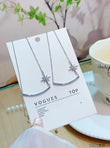 925 Silver with Lab-Grown Diamonds | 🌙 Lock the starburst and moonlight on your collarbone｜Starburst & Crescent Moon Necklace