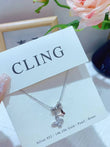 925 Silver, Artificial Diamonds | This "Butterfly Diamond-Inlaid Necklace" welds the fairy-like charm onto you