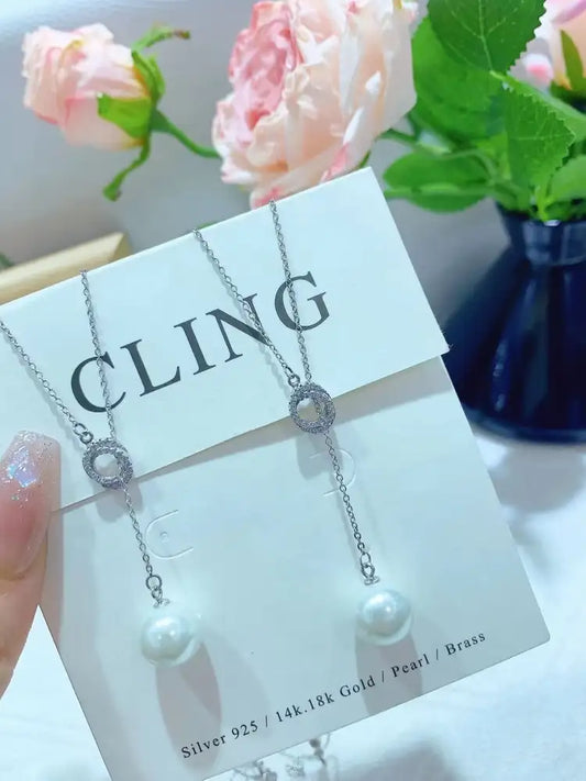 925 Silver & Pearls | A must-have for Hong Kong-style ladies! The pearl collarbone chain is simply legendary.