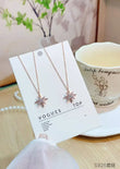 18K Gold, Artificial Diamonds | "Shining Meteor Necklace"