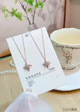 18K Gold, Artificial Diamonds | "Shining Meteor Necklace"