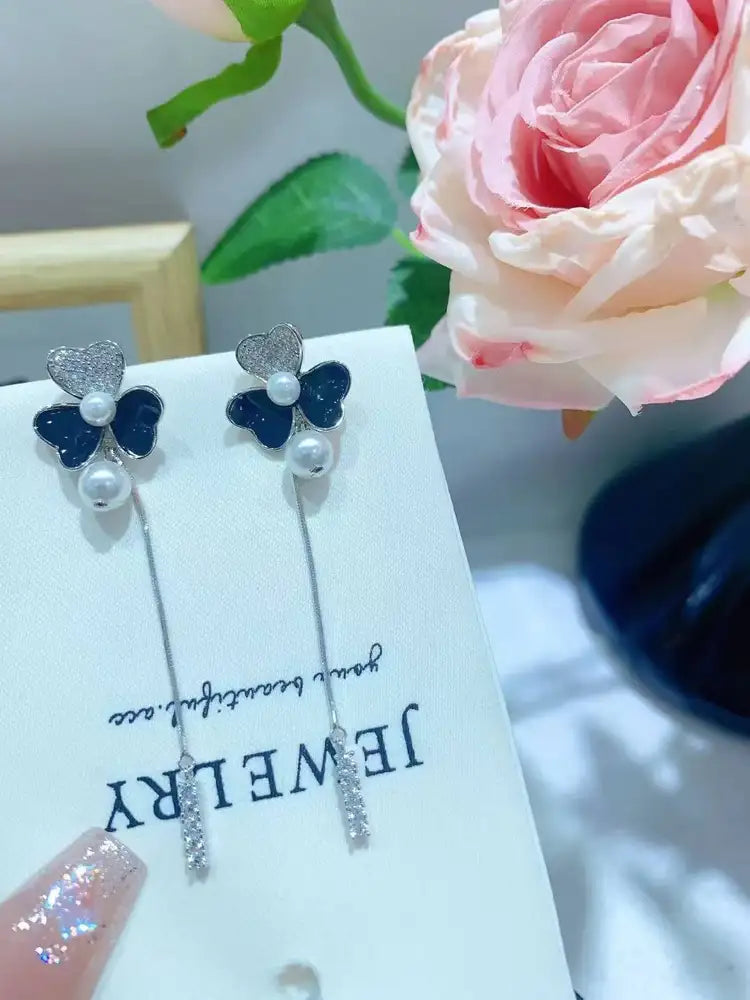 925 Silver, Mother-of-Pearl, Pearl | "Fairy Petal Earrings"