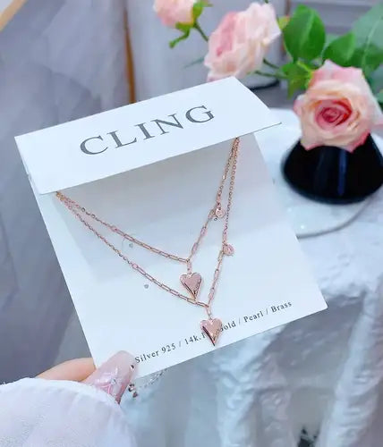 18K Gold | 💕 Heart-stopping! This "18K Gold Heart Necklace" is sweet enough to bubble with pinkness 💗