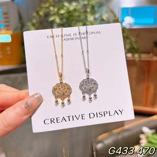 925 Silver | New Chinese-Style "Fu" Character Collarbone Chain